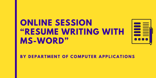 Online Session on “Resume Writing with Ms-Word”